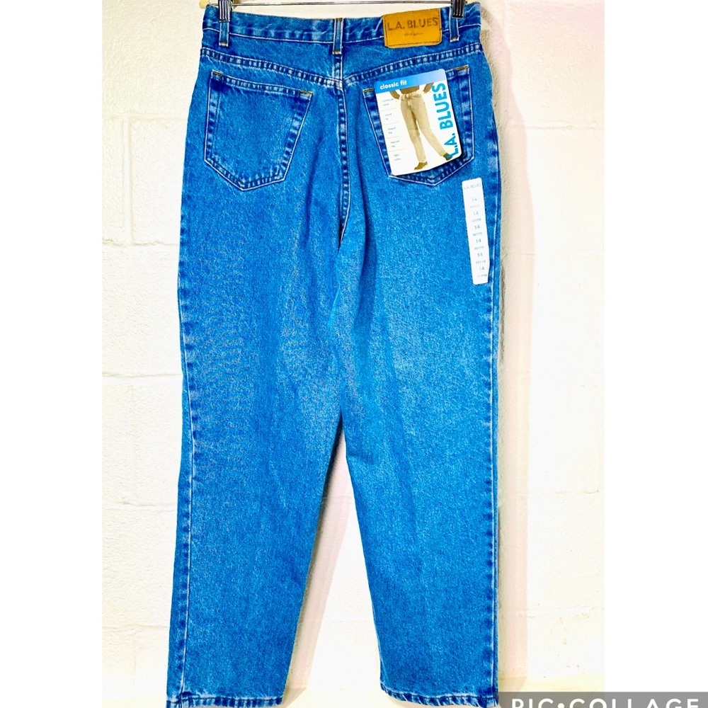 L.a. Blues 80's Deadstock High Waist Tapered Leg Mom Jeans - Size 14 P